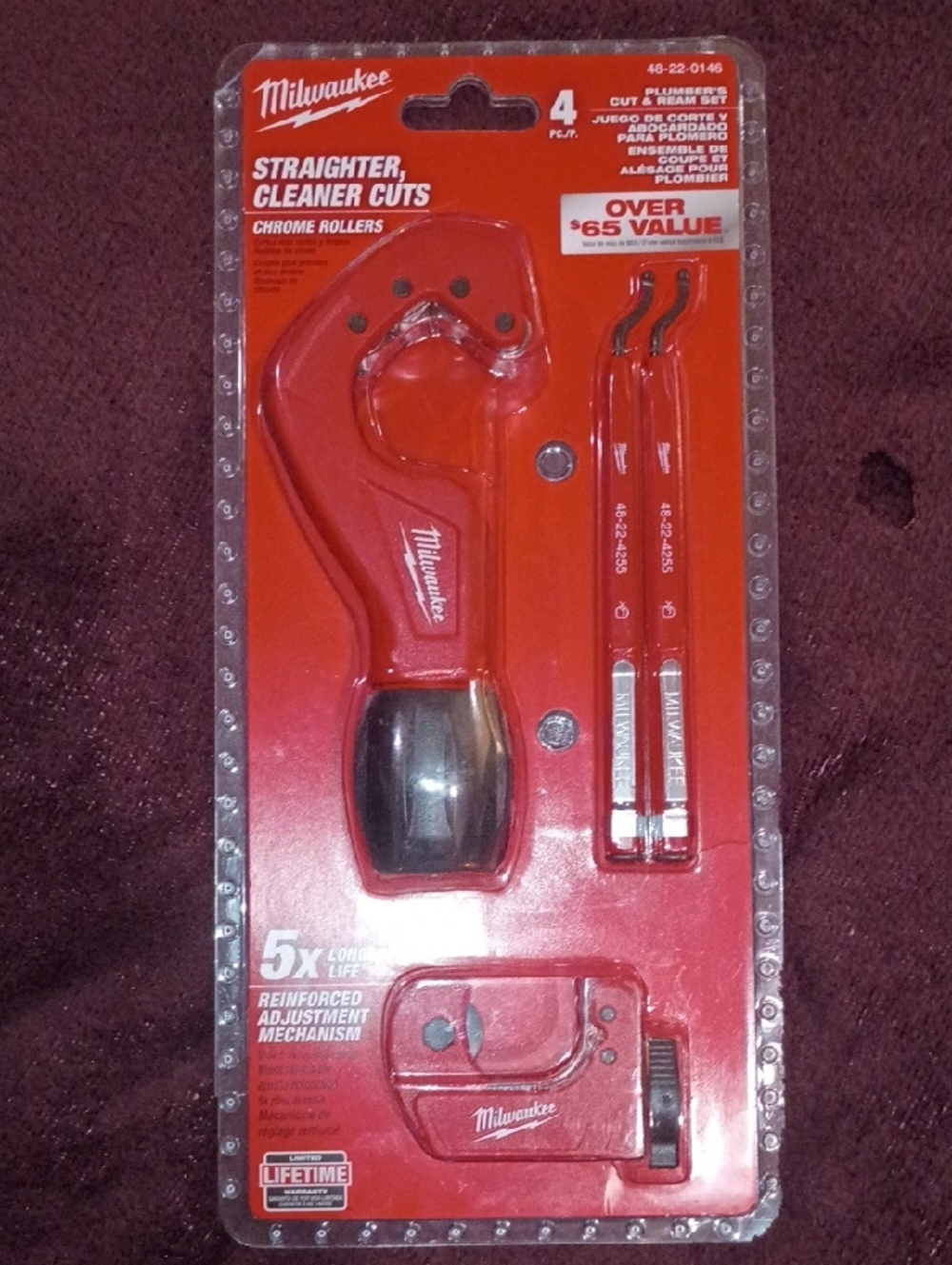 Red Plumber's Cutter & Reamer Set - Red